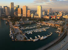 Aerial shot of Bayside Marina